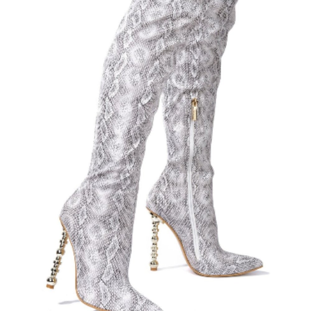 High Voltage Snake Heeled Boots